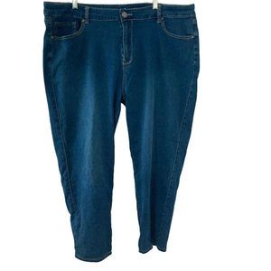 Avenue Jeans Denim Medium Wash Womens Plus Size 22P Stretch High Rise